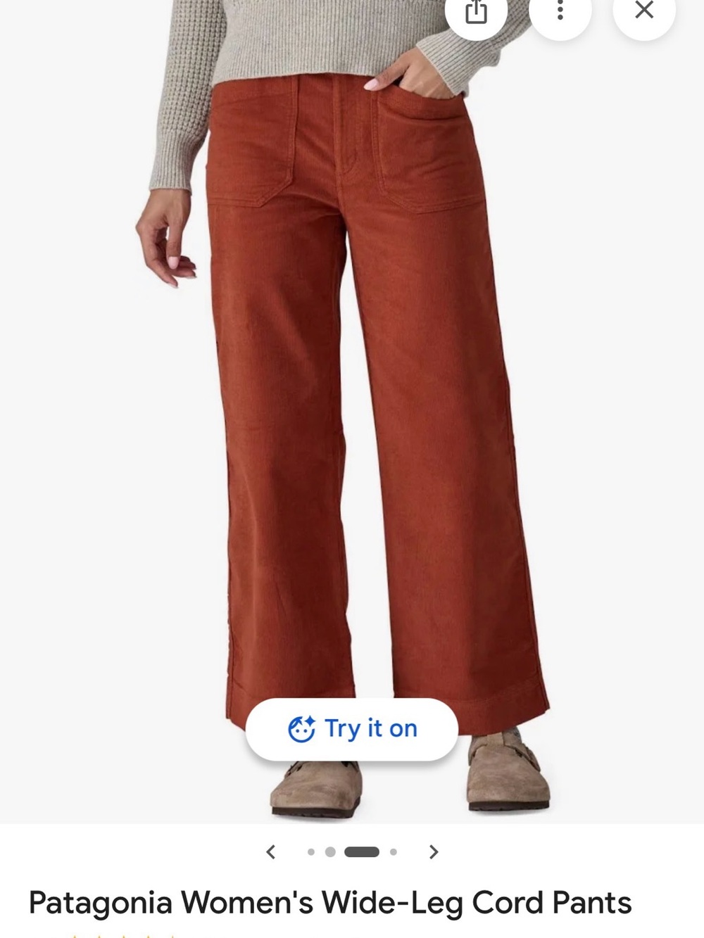 Patagonia Wide Leg Corduroy Pants